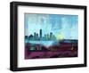 Indianapolis Abstract Skyline I-Emma Moore-Framed Art Print