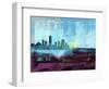 Indianapolis Abstract Skyline I-Emma Moore-Framed Art Print