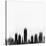 Indianapolis City Skyline - Black-NaxArt-Stretched Canvas