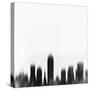 Indianapolis City Skyline - Black-NaxArt-Stretched Canvas