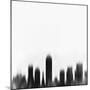 Indianapolis City Skyline - Black-NaxArt-Mounted Art Print