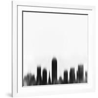 Indianapolis City Skyline - Black-NaxArt-Framed Art Print