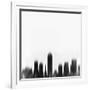 Indianapolis City Skyline - Black-NaxArt-Framed Art Print