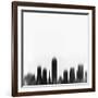 Indianapolis City Skyline - Black-NaxArt-Framed Art Print