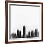 Indianapolis City Skyline - Black-NaxArt-Framed Art Print