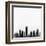 Indianapolis City Skyline - Black-NaxArt-Framed Art Print