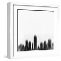 Indianapolis City Skyline - Black-NaxArt-Framed Art Print