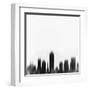 Indianapolis City Skyline - Black-NaxArt-Framed Art Print