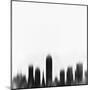 Indianapolis City Skyline - Black-NaxArt-Mounted Art Print