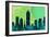 Indianapolis City Skyline-NaxArt-Framed Art Print