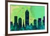 Indianapolis City Skyline-NaxArt-Framed Art Print