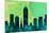 Indianapolis City Skyline-NaxArt-Mounted Art Print