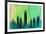 Indianapolis Downtown Skyline-NaxArt-Framed Art Print