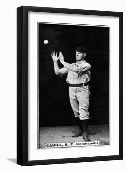 Indianapolis, IN, Indianapolis Hoosiers, John Cahill, Baseball Card-Lantern Press-Framed Art Print