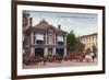 Indianapolis, Indiana - Fire Department Exterior View-Lantern Press-Framed Premium Giclee Print