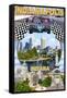 Indianapolis, Indiana - Montage Scenes-Lantern Press-Framed Stretched Canvas