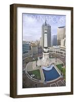 Indianapolis, Indiana - Skyline at Day-Lantern Press-Framed Art Print