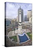 Indianapolis, Indiana - Skyline at Day-Lantern Press-Stretched Canvas