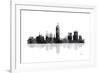 Indianapolis Indiana Skyline BG 1-Marlene Watson-Framed Giclee Print