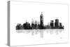 Indianapolis Indiana Skyline BG 1-Marlene Watson-Stretched Canvas