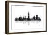 Indianapolis Indiana Skyline BG 1-Marlene Watson-Framed Giclee Print