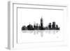 Indianapolis Indiana Skyline BG 1-Marlene Watson-Framed Giclee Print