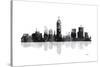 Indianapolis Indiana Skyline BG 1-Marlene Watson-Stretched Canvas