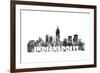 Indianapolis Indiana Skyline BG 2-Marlene Watson-Framed Giclee Print