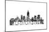 Indianapolis Indiana Skyline BG 2-Marlene Watson-Mounted Giclee Print