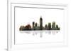 Indianapolis Indiana Skyline BW 1-Marlene Watson-Framed Giclee Print