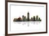 Indianapolis Indiana Skyline BW 1-Marlene Watson-Framed Giclee Print