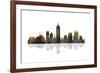 Indianapolis Indiana Skyline BW 1-Marlene Watson-Framed Giclee Print