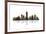 Indianapolis Indiana Skyline BW 1-Marlene Watson-Framed Giclee Print