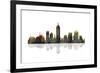 Indianapolis Indiana Skyline BW 1-Marlene Watson-Framed Giclee Print