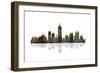 Indianapolis Indiana Skyline BW 1-Marlene Watson-Framed Giclee Print