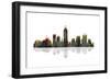 Indianapolis Indiana Skyline BW 1-Marlene Watson-Framed Giclee Print