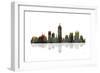 Indianapolis Indiana Skyline BW 1-Marlene Watson-Framed Giclee Print