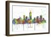 Indianapolis Indiana Skyline MCLR 1-Marlene Watson-Framed Giclee Print