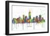 Indianapolis Indiana Skyline MCLR 1-Marlene Watson-Framed Giclee Print