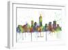 Indianapolis Indiana Skyline MCLR 1-Marlene Watson-Framed Giclee Print