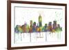 Indianapolis Indiana Skyline MCLR 1-Marlene Watson-Framed Giclee Print