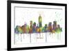 Indianapolis Indiana Skyline MCLR 1-Marlene Watson-Framed Giclee Print
