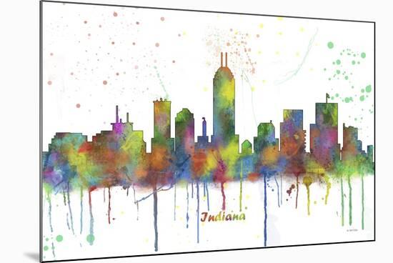 Indianapolis Indiana Skyline MCLR 1-Marlene Watson-Mounted Giclee Print