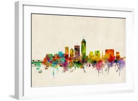 Indianapolis Indiana Skyline-Michael Tompsett-Framed Art Print