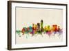 Indianapolis Indiana Skyline-Michael Tompsett-Framed Art Print