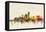 Indianapolis Indiana Skyline-Michael Tompsett-Framed Stretched Canvas