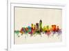 Indianapolis Indiana Skyline-Michael Tompsett-Framed Art Print