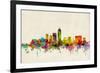 Indianapolis Indiana Skyline-Michael Tompsett-Framed Art Print