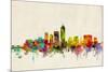 Indianapolis Indiana Skyline-Michael Tompsett-Mounted Art Print