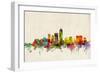 Indianapolis Indiana Skyline-Michael Tompsett-Framed Premium Giclee Print